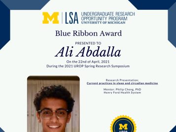 2021 UROP Spring Symposium Blue Ribbon IG 1 